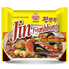 Ottogi Jin Jjambbong Ramen (Spicy Seafood) (Jin Champong) Instant Noodle 130g | Asian Grocery UK