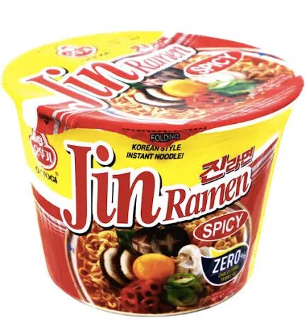 Ottogi Jin Ramen (Hot/Spicy) Bowl Noodle 110g - Asian Online Superstore UK