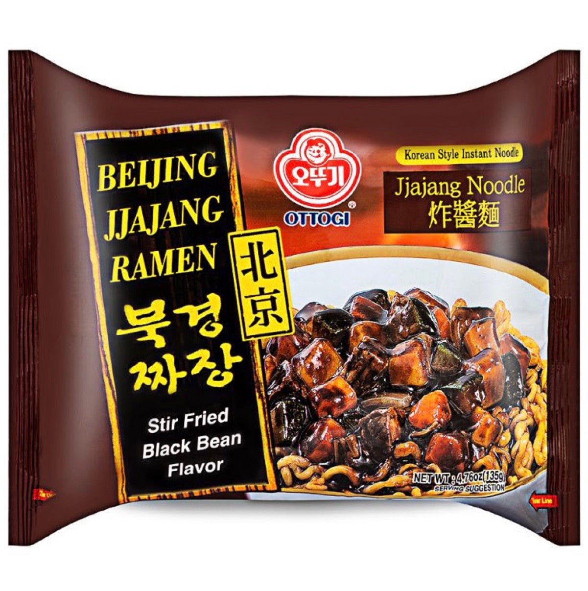 Ottogi Peking Jjajang Ramen / Noodle (Stir Fried Black Bean Flavour) 135g - Asian Online Superstore UK