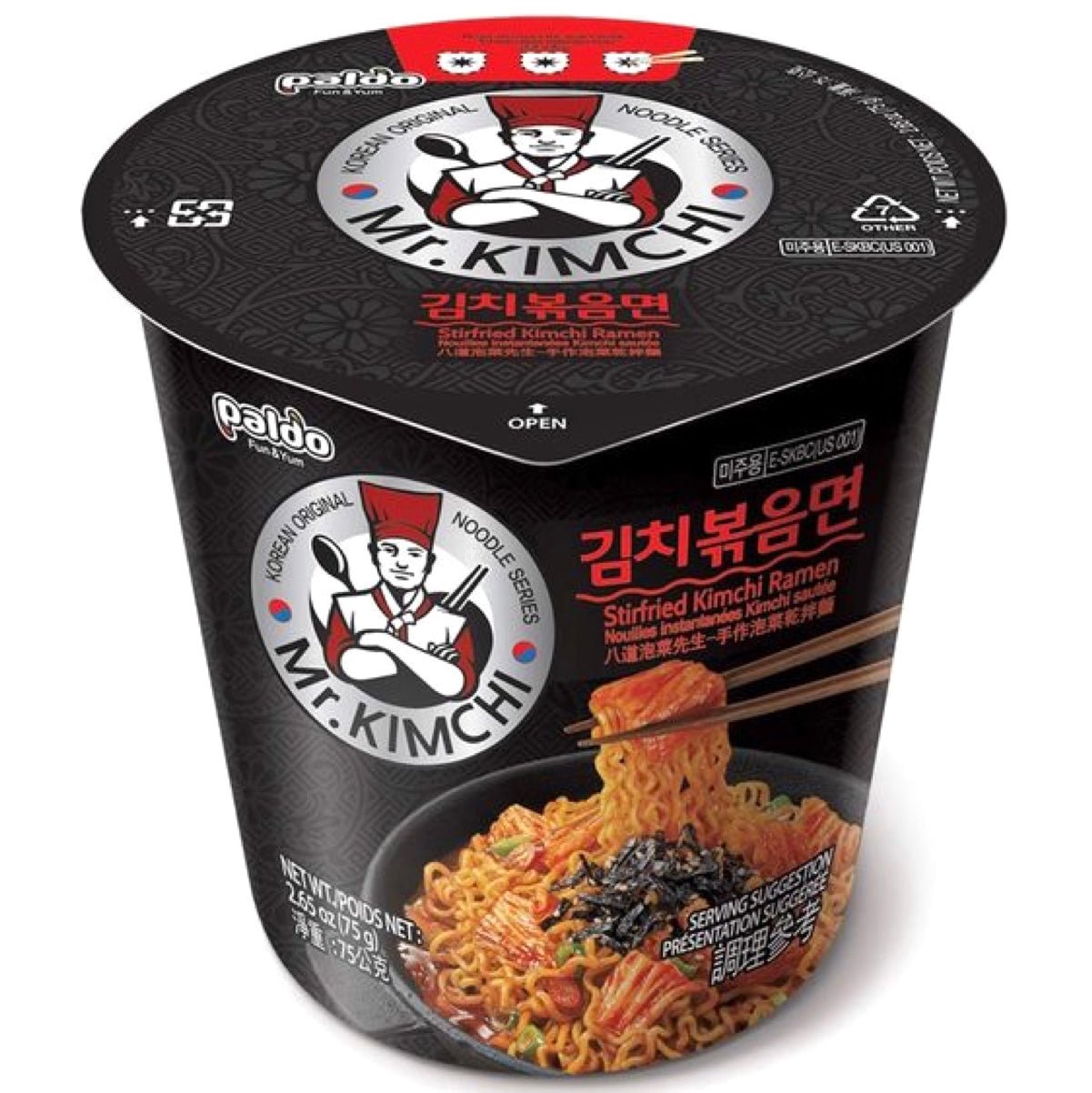 Paldo Mr. Kimchi Stir - fried Ramen Cup Noodles 75g - Asian Online Superstore UK