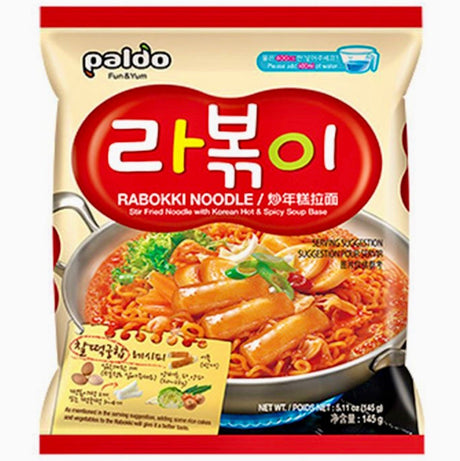 Paldo Rabokki Instant Stir - fried Noodles (Hot & Spicy Flavour) 145g - Asian Online Superstore UK