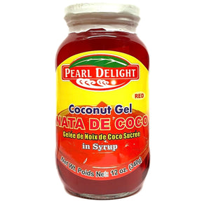 Pearl Delight Nata De Coco Red (Coconut Gel) 12x340g | Asian Grocery UK