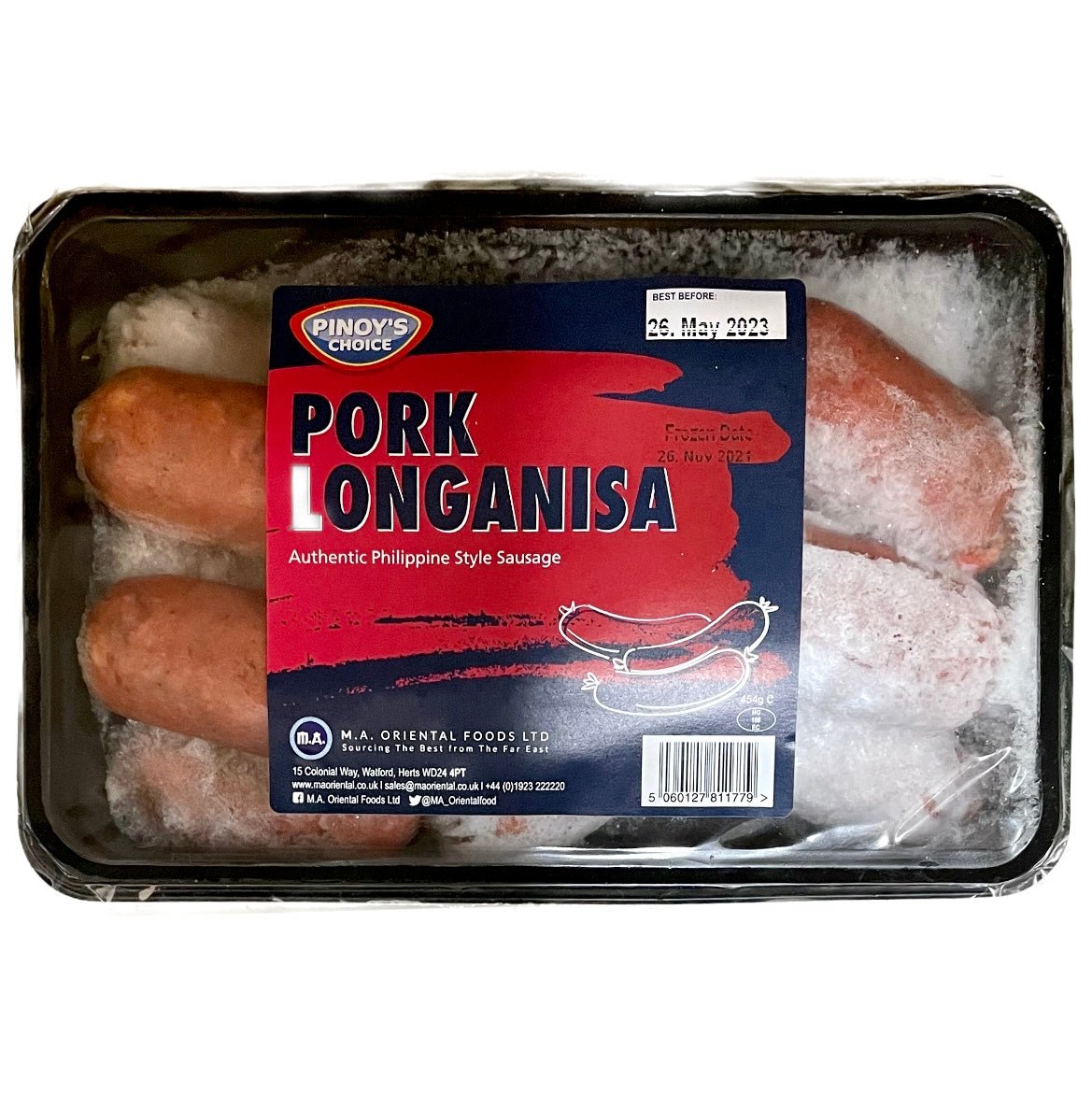 Pinoy’s Choice Pork Longanisa (Sweet Cured Sausage) 454g - Asian Online Superstore UK