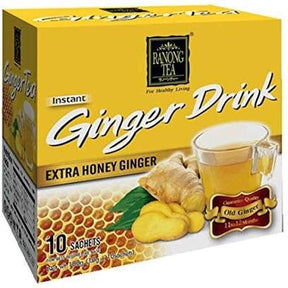 Ranong Tea Ginger Drink with Extra Honey (10x10g Sachets) 100g | Asian Grocery UK