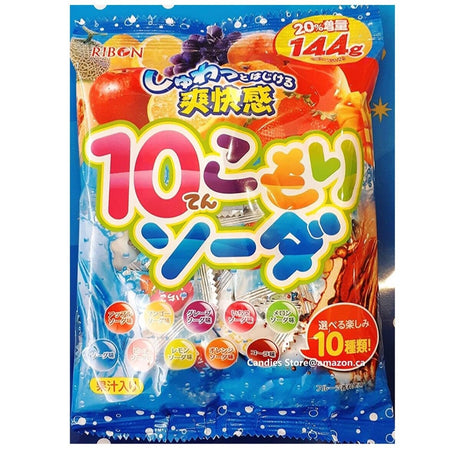 Ribon Tenkomori Soda Candies (10 Flavours) 144g - Asian Online Superstore UK