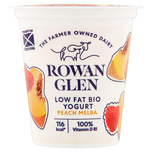 Rowan Glen Low Fat Bio Strawberry Peach Melba Yogurt 125g - Asian Online Superstore UK