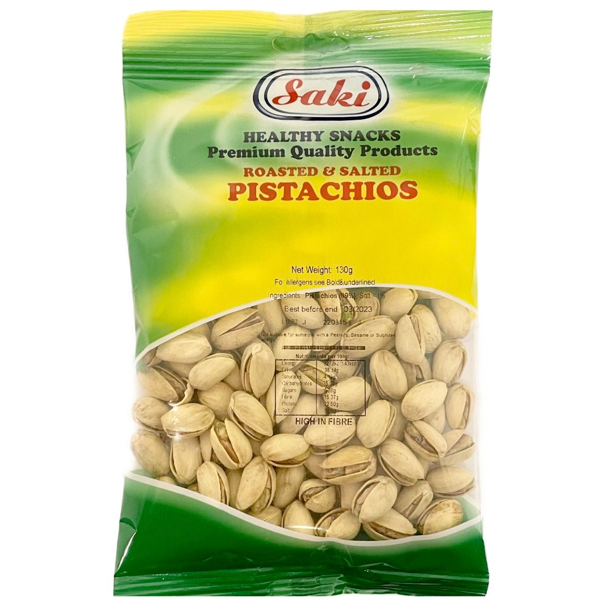 Saki Roasted & Salted Pistachios 120g - Asian Online Superstore UK