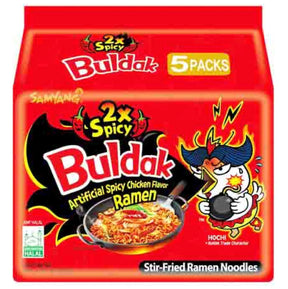 Samyang (2X SPICY) Extreme Hot Chicken Ramen Multi 5x140g | Asian Grocery UK
