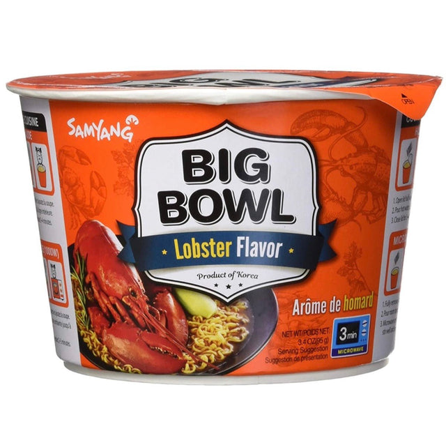 Samyang Big Bowl Lobster Flavour Ramen 95g - Asian Online Superstore UK