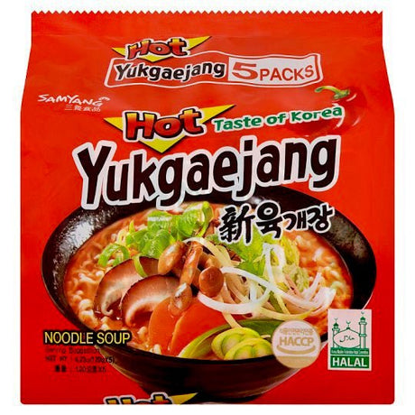 Samyang Hot Yukgaejang 5x120g - Asian Online Superstore UK