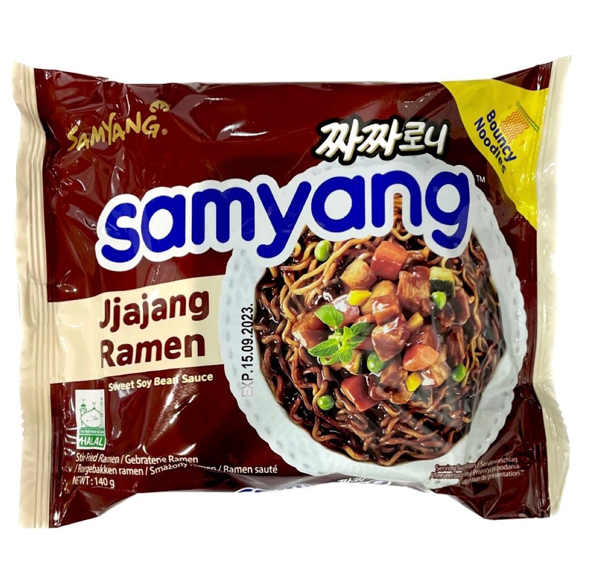 Samyang Jjajang Ramen (Sweet Soy Bean Sauce) Stir - Fried Ramen 140g (5 - pack) - Asian Online Superstore UK
