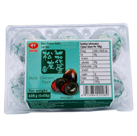 SD Shen Dan Century Egg (6x68g) 408g - Asian Online Superstore UK