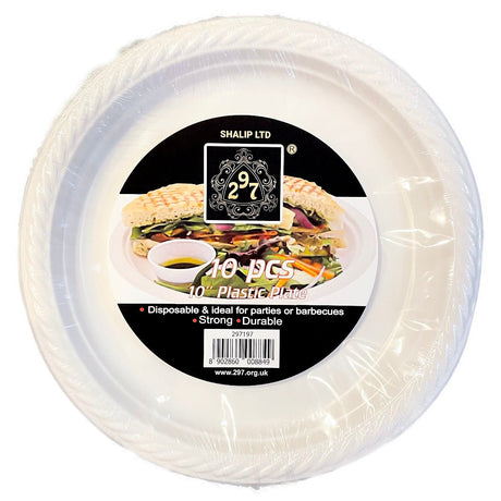 Shalip 297 10” Plastic Plate 10pc - Asian Online Superstore UK