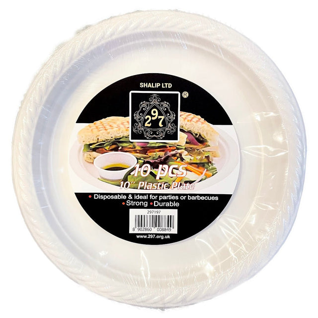 Shalip 297 10” Plastic Plate 10pc - Asian Online Superstore UK
