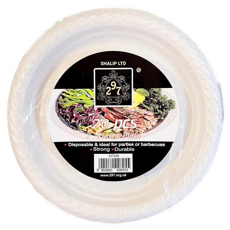 Shalip 297 7” Plastic Plate 20pc - Asian Online Superstore UK