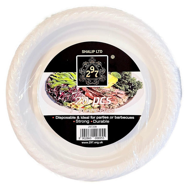 Shalip 297 7” Plastic Plate 20pc - Asian Online Superstore UK
