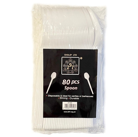Shalip 297 Disposable Spoon 80pc - Asian Online Superstore UK