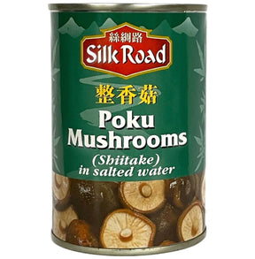 Silk Road Poku Mushrooms (Shiitake) in Salted Water 284g | Asian Grocery UK