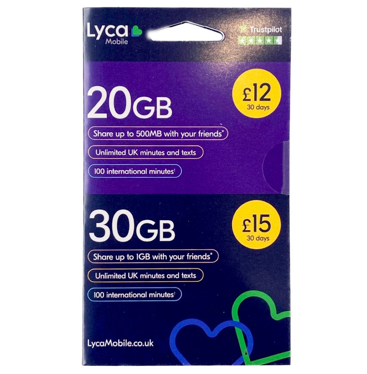 Sim Card Lyca Mobile 20GB - 30GB Data - Asian Online Superstore UK