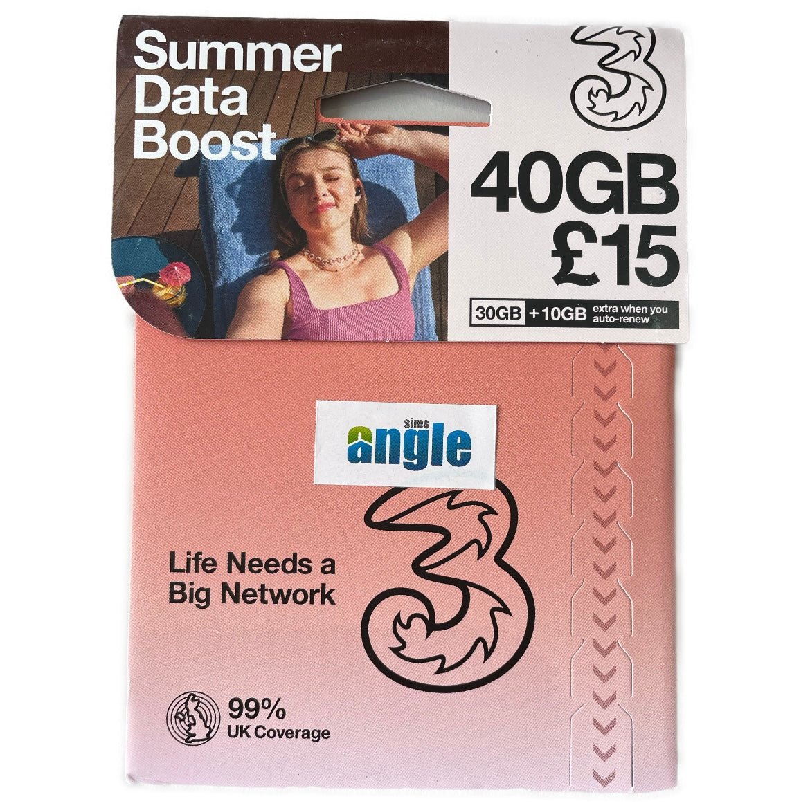Sim Card Three 40GB Data - Asian Online Superstore UK