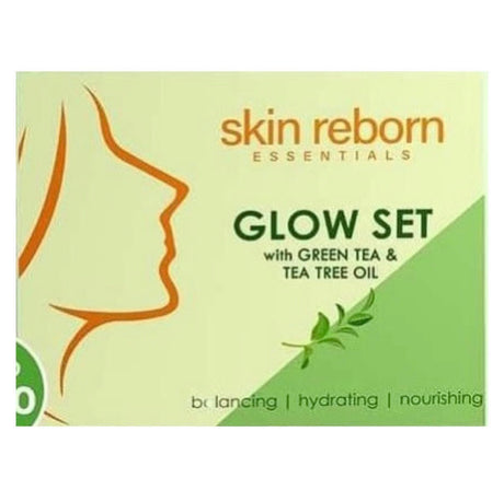 Skin Reborn Essentials Glow Set (Green Tea, Tea Tree + Vitamin C) - Asian Online Superstore UK