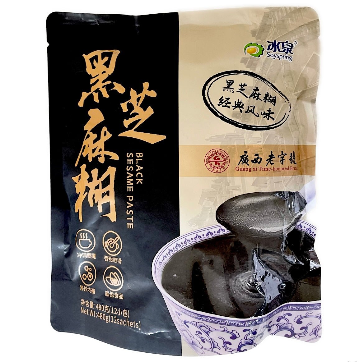 SS Soyspring Instant Black Sesame Paste 480g - Asian Online Superstore UK