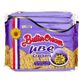 Sunflower Butter Cream Ube Crackers (10x25g) 250g | Asian Grocery UK