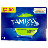 Tampax Compack Super Tampon 18s - Asian Online Superstore UK