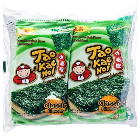 Tao Kae Noi Seasoned Laver Seaweed Classic Flavour (8 Packs x 2g) 16g - Asian Online Superstore UK