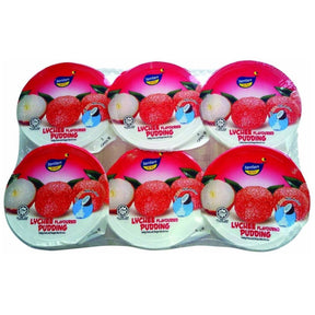 Tenten Lychee Flavour Jelly Pudding with Nata De Coco (6x80g) 480g | Asian Grocery UK