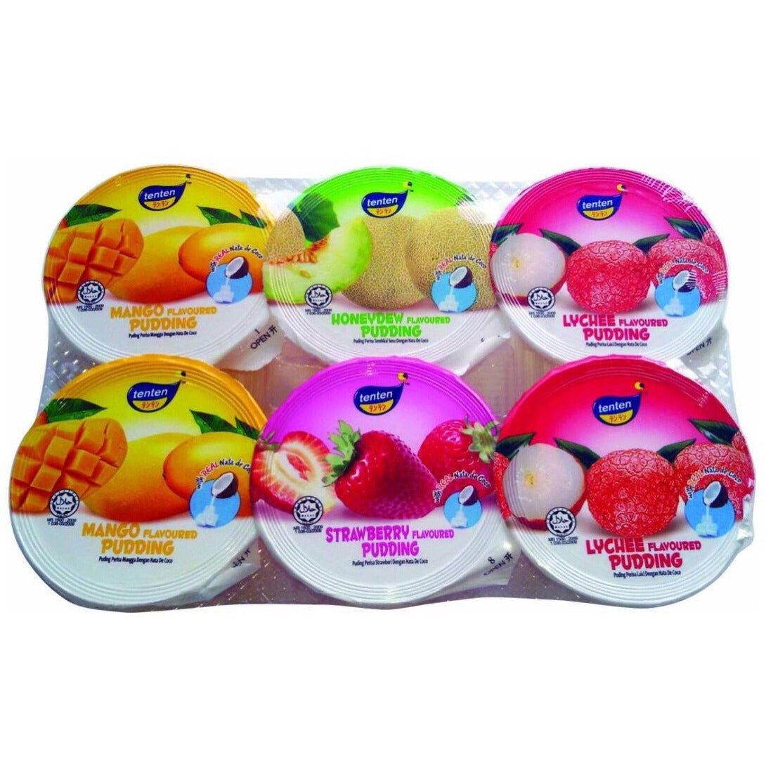 Tenten Mixed Fruit Flavour Jelly Pudding with Nata De Coco (6x80g) 480g - Asian Online Superstore UK