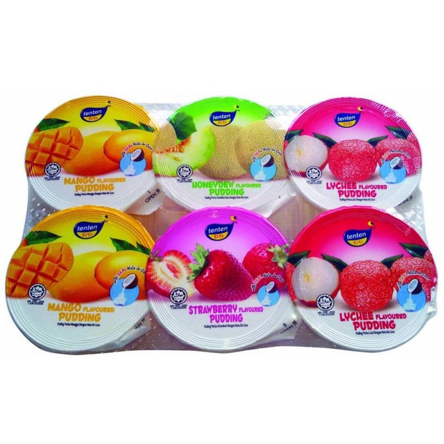 Tenten Mixed Fruit Flavour Jelly Pudding with Nata De Coco (6x80g) 480g - Asian Online Superstore UK