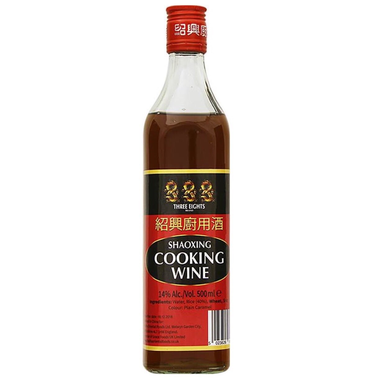 Three Eights “888” Shaoxing Cooking Wine 500ml - Asian Online Superstore UK