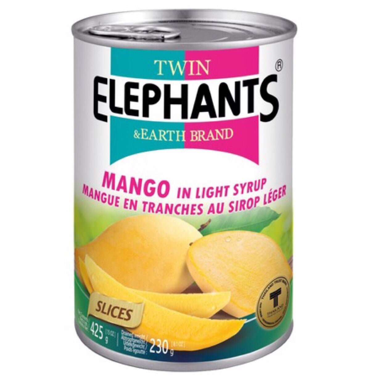 Twin Elephants Mango Slice in Light Syrup 425g - Asian Online Superstore UK