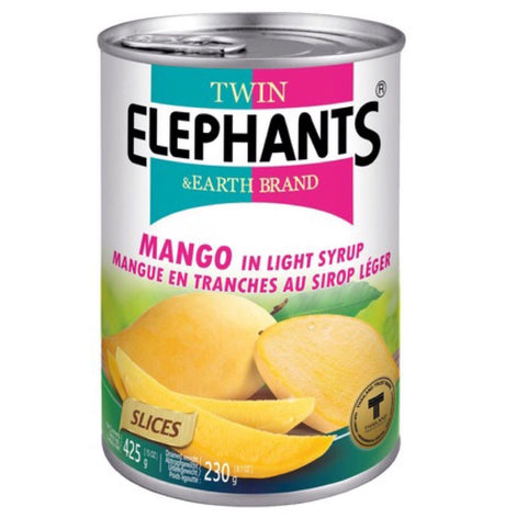 Twin Elephants Mango Slice in Light Syrup 425g - Asian Online Superstore UK