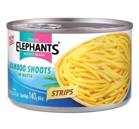 Twin Elephants Strips Bamboo Shoot In Water 227g - Asian Online Superstore UK