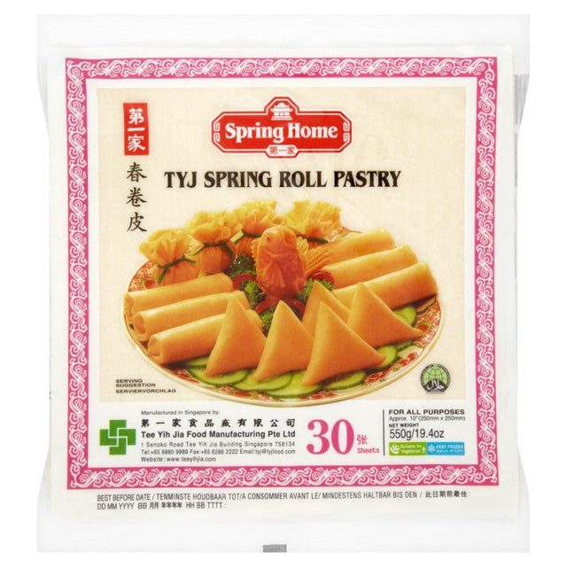 TYJ Spring Roll Pastry (10x10” - 30 Sheets) - 550g - Asian Online Superstore UK