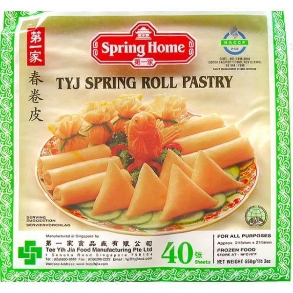 TYJ Spring Roll Pastry (8.5” - 40 Sheets) - 550g - Asian Online Superstore UK