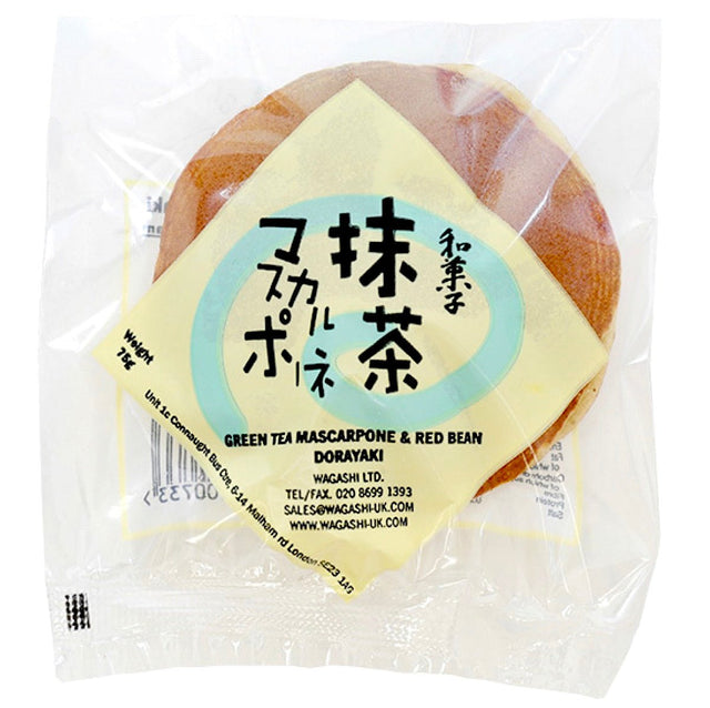Wagashi Green Tea Mascarpone & Red Bean Dorayaki 75g - Asian Online Superstore UK