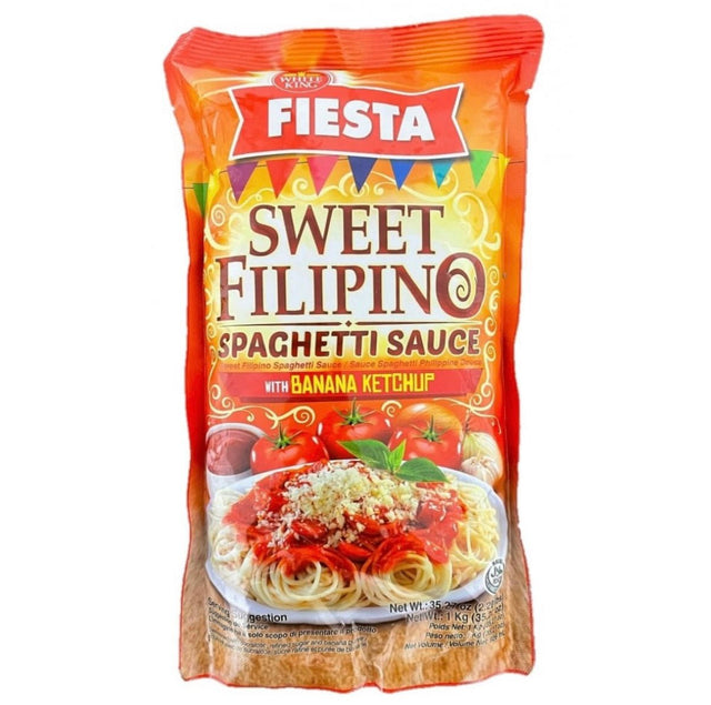 White King Fiesta Sweet Filipino Spaghetti Sauce With Banana Ketchup 1kg - Asian Online Superstore UK