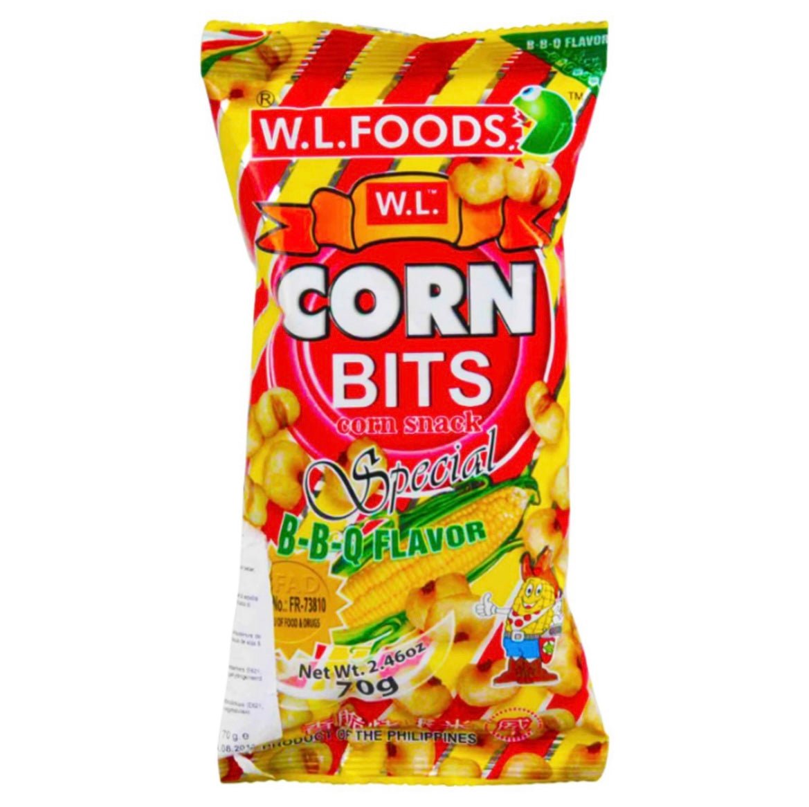 W.L. Corn Bits BBQ Flavour 70g - Asian Online Superstore UK
