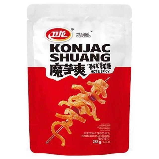 WL Wei Long Konjac Strips Hot & Spicy Flavour 252g - Asian Online Superstore UK