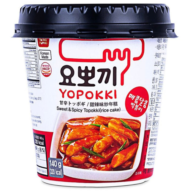 Youngpoong Yopokki Cup Sweet & Spicy Topokki (Rice Cake)140g - Asian Online Superstore UK
