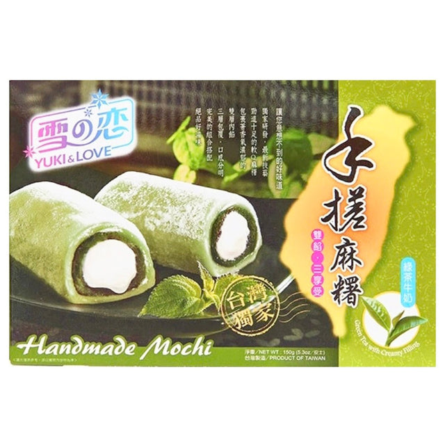 Yuki & Love (SG) Handmade Mochi Green Tea With Creamy Filling 150g - Asian Online Superstore UK