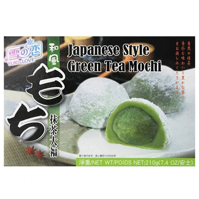 Yuki & Love (SG) Japanese Style Green Tea Mochi 210g - Asian Online Superstore UK